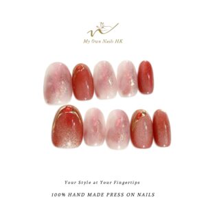 【云汀鎏笺】 原創手工穿戴甲手繪貓眼新款暈染美甲云汀鎏笺手工穿戴甲｜DS0011 複本 複本 複本 複本 複本