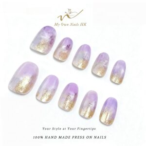 【云汀鎏笺】 原創手工穿戴甲手繪貓眼新款暈染美甲云汀鎏笺手工穿戴甲｜DS0011 複本 複本 複本 複本 複本 複本