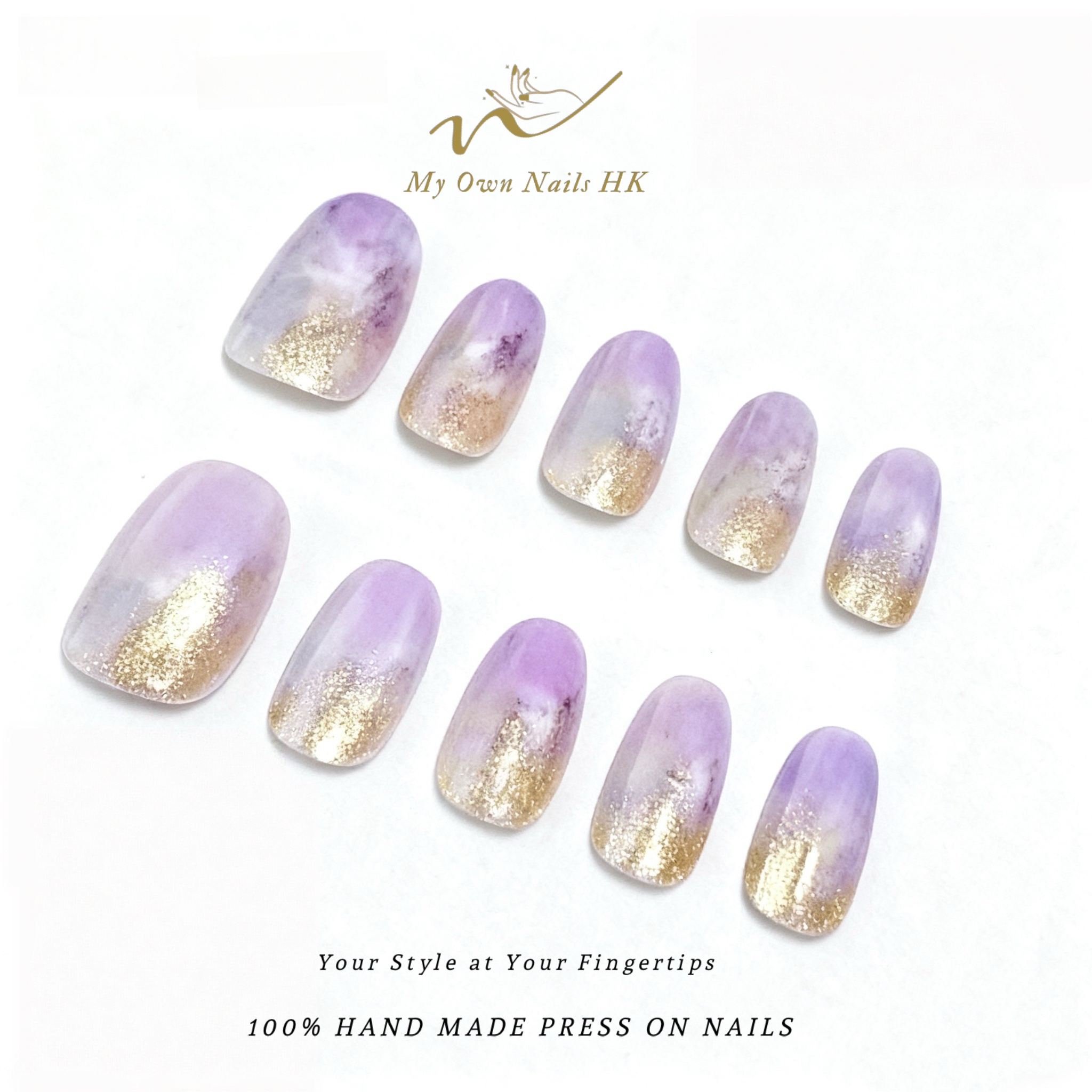 【云汀鎏笺】 原創手工穿戴甲手繪貓眼新款暈染美甲云汀鎏笺手工穿戴甲|DS0011 複本 複本 複本 複本 複本 複本