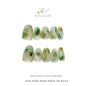 【銀河星砂暈染】原創手工穿戴甲手繪貓眼新款暈染美甲銀河星砂暈染｜DS009 複本